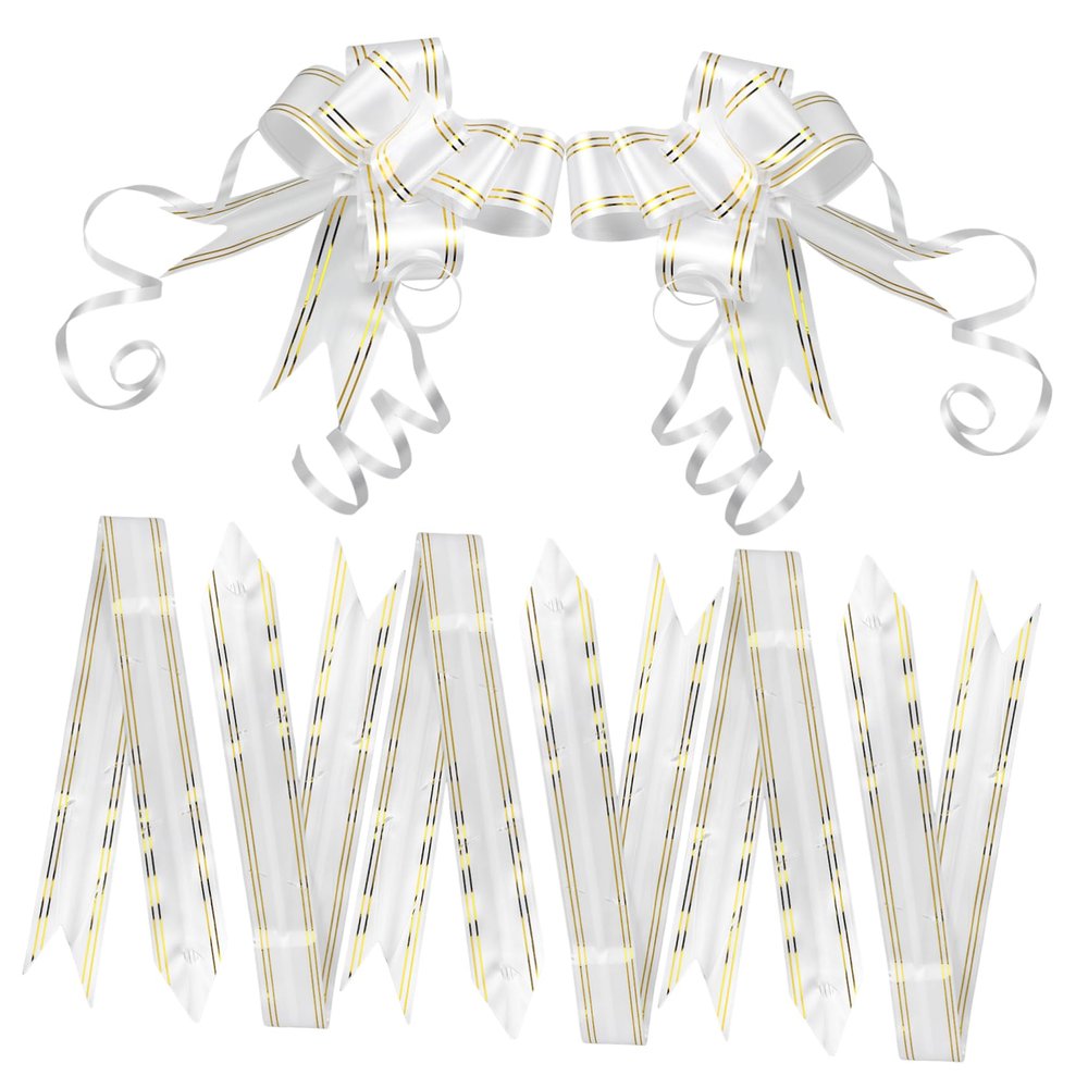 PACKOVE 100pcs Edge Pull Bows for Wrapping Decorative Pull Bows for Weddings Parties and Holidays Handmade Ribbon for Crafts and Event Decorations
