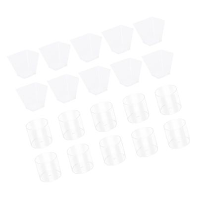 Parliky 20-Piece Disposable Dessert Cups Hard Plastic Mousse Containers for Jelly Yogurt and Parfait for Parties and Weddings