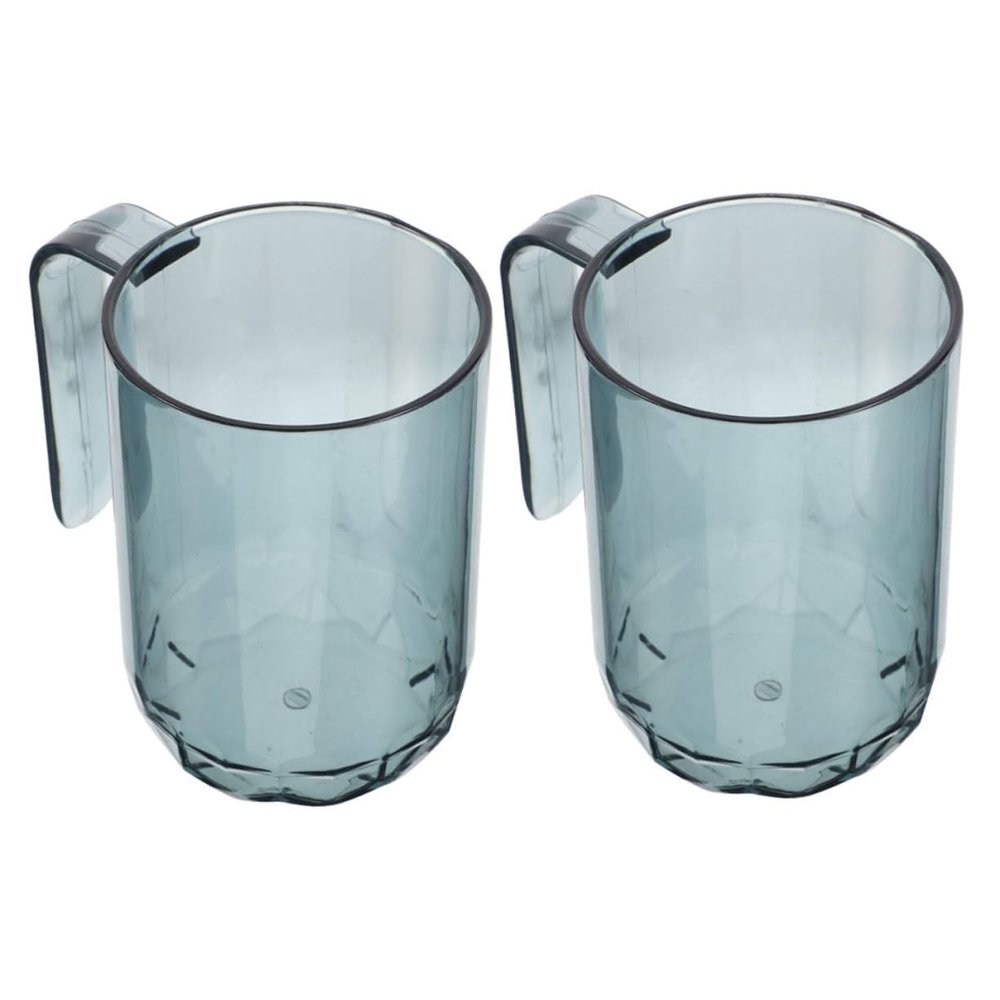 Beatifufu 2pcs Toothbrush Holders for Bathroom Minimalist Mouthwash Cups Toothbrush and Toothpaste Organizer Lightweight Travel-friendly Design for Home Use