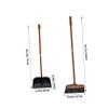 SEWOART Long Handle Dust Pan Broom Set Redwood Horsehair Brush Dustpan Indoor Outdoor Cleaning Tool view 2
