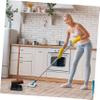 SEWOART Long Handle Dust Pan Broom Set Redwood Horsehair Brush Dustpan Indoor Outdoor Cleaning Tool view 4