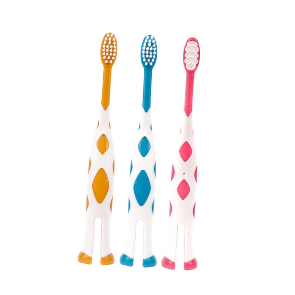 GOOHOCHY 6pcs Soft-haired Boy Girl Toothbrush Years Old Boys and Girls Toothbrushes Comfort Grip and Non-Slip Handle