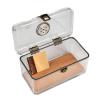 Acrylic Cigar Humidor with Hygrometer, Desktop Cigar Case Box with Spanish Cedar Cigar Tray Transparent Cigar Box A view 1