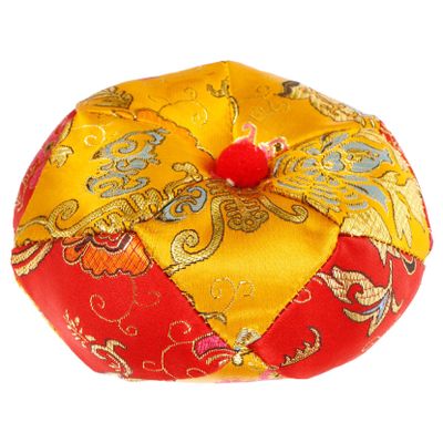 FUNOMOCYA Buddhist Sound Bowl Pad Tibetan Singing Bowl Cushion Handmade Wooden Fish Mat
