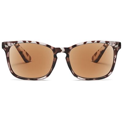ABETOS Reading Sunglasses for Women Men Classic Retro Full Lens Sun Readers UV400 Protection Outdoor Eyeglasses, Leopard+0.75