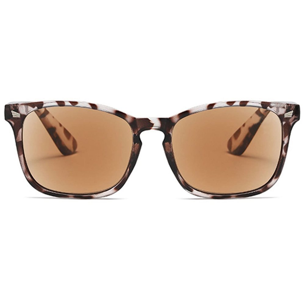 ABETOS Reading Sunglasses for Women Men Classic Retro Full Lens Sun Readers UV400 Protection Outdoor Eyeglasses, Leopard+0.75
