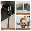 Meyrwoy Hair Dryer Holder Wall Mounted, Self-Adhesive Blow Dryer Holder with 3 Storage Compartments, Plastic Hair Tool Organizer for Hotel Bathroom Living Room view 2