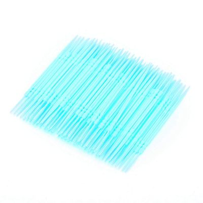 100pcs Double-Headed Floss Picks for Teeth Soft Oral Care Tool Fit for & Elderly, Green, 100ct Bag