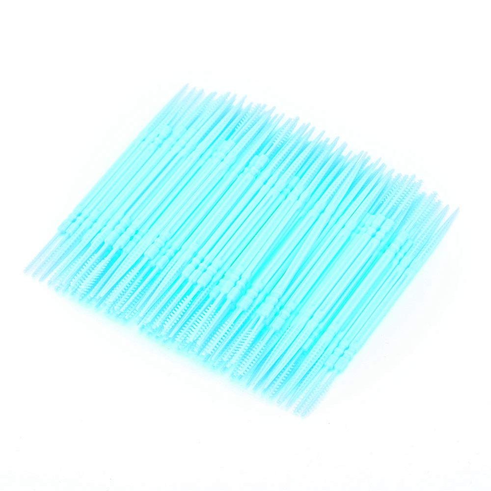 100pcs Double-Headed Floss Picks for Teeth Soft Oral Care Tool Fit for & Elderly, Green, 100ct Bag