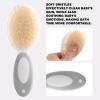 Baby Grooming Kit with Storage Pouch Baby Brush Soft Bristles 5 pcs-Infant Brush, Rounded Comb, Safety Scissors, Nail Clippers & Emery Board -Health Care Kit for Newborns & Toddlers Gray view 3