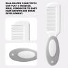 Baby Grooming Kit with Storage Pouch Baby Brush Soft Bristles 5 pcs-Infant Brush, Rounded Comb, Safety Scissors, Nail Clippers & Emery Board -Health Care Kit for Newborns & Toddlers Gray view 4