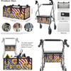 Uacyareni Sunflower American Flag Rollator Walker Basket with Walker Seat and Back Cover 3 Piece Removable Washable Universal Dust Cover Accessories view 4