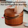 Foot Baths Wood Portable Washing Bucket Tub Foot Tub with Leather Handle, Wood Foot Tub Wooden Bathtub for Home Sauna Spa Accessory Wooden Bathing Bucket Bath Kits view 3