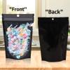 100 Pack Smell Proof Bags, Resealable Mylar Bag with Clear Window, Foil Pouch Stand-up for Food Self Sealing Storage, Scratch Resistant Hand Storage. (Black, 3.95.9 inch) view 3