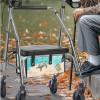 LVEWYB Beach Sea Turtle 3Pcs Rollator Walker Decoration with Under Seat Bag Seat and Backrest Covers for Ladies Walker Seat Cushion Cover Soft Rollator Walker Basket for Senior view 2