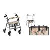 LVEWYB Hummingbird Peach Flower 3PCS Rollator Walker Basket Accessories for Seniors Walker Basket Under Seat Bag Walker Seat and Backrest Rollbar Covers Set Walker Decorations Adjustable view 1