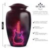 Artistic Guitar Urn for Ashes, Symphony Inspired Memorial Gift, Harmony Tribute Cremation Urns for Adults, Maroon Legacy for Male & Female, Combo (1Pc 10 Inch & 4Pcs 3 Inch) view 2