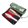 Foiosoh 2 in 1 Hair Tools Organizer with Heat Resistant Pad Portable Travel Carrying Case for Curling Iron Straightener Flat Hair Dryer, White and Yellow Floral Freshness view 2