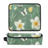 Foiosoh 2 in 1 Hair Tools Organizer with Heat Resistant Pad Portable Travel Carrying Case for Curling Iron Straightener Flat Hair Dryer, White and Yellow Floral Freshness view 3
