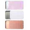 3 Pcs Small Dental Floss Case Metal Portable Compact Pick Dispenser Tin Sliding Refillable Flosser Organizer Box Mini Holder for Pill Oral Care Travel Hotels Dating Dinners Teeth Cleaning view 1