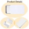 3 Pcs Small Dental Floss Case Metal Portable Compact Pick Dispenser Tin Sliding Refillable Flosser Organizer Box Mini Holder for Pill Oral Care Travel Hotels Dating Dinners Teeth Cleaning view 3