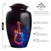 Cremation Urn for Human Ashes, Guitar Memorial Urns, Themed for Human Adults, Black Remembrance for Men & Women, 10 Inch, Combo (1Pc 10 Inch & 4Pcs 3 Inch) view 2