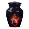 Guitar Urn for Ashes, Memorial Ash Guitar Themed Memorial Urns for Adult, Black Remembrance for Male & Female, 3 Inch view 1