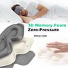 3D Contoured Sleep Eye mask Side Sleeper Men Women Zero Eye Pressure high Density Memory Foam Soft Breathable Light Blocking Night Blindfold Travel Yoga Napping Gray view 3