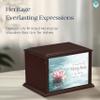 GetUrns Heritage Everlasting Expressions Adult Cremation Urn Memorial Box for Ashes with Custom Printing (Lotus) view 2