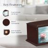 GetUrns Heritage Everlasting Expressions Adult Cremation Urn Memorial Box for Ashes with Custom Printing (Lotus) view 3