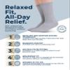 Pembrook Cotton Diabetic Socks for Men - 5 Pairs Crew Mens Diabetic Socks Size 10-13 for Neuropathy, Non-Binding, Extra Wide Top, Black, White, Gray, Marled Brown, Marled Tan view 3