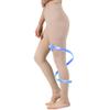 20-30mmHg Medical Compression Pantyhose, Women Compression Stockings & Leggings, Opaque Footless High Waist Opaque Compression Tights for Varicose Veins, Graduated Support Hose for Doctor (2XL, Beige) view 1
