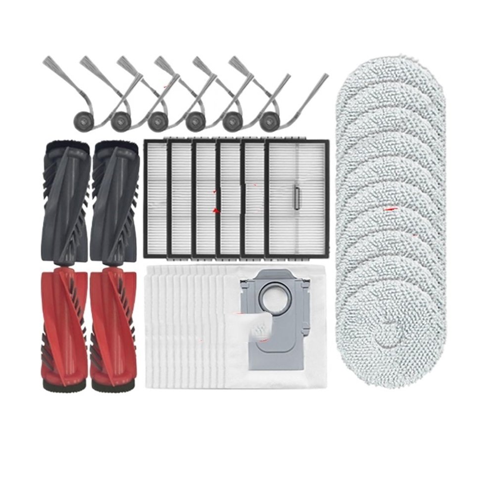 36PCS Compatible for Roborock Saros 10R / G20s Ultra Replacement Parts Vacuum Main Side Brush HEPA Filter Mop Pads Dust Bag