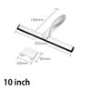 10'' 12'' 14'' INCH Shower Window Squeegee Stainless Steel with Hook Rubber Scrape Glass Door Car Cleaner Bathroom Tool,Silver,255 * 180mm view 2