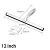 10'' 12'' 14'' INCH Shower Window Squeegee Stainless Steel with Hook Rubber Scrape Glass Door Car Cleaner Bathroom Tool,Silver,310 * 180mm view 2