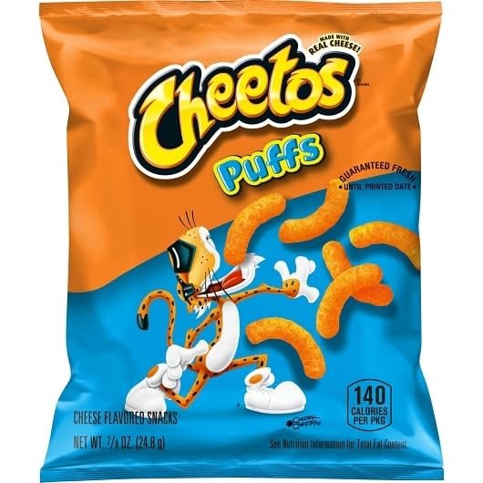 Cheetos Jumbo Puffs Cheese Flavored Snack, 0.875 Ounce, 88 Per Case