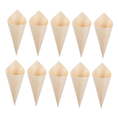 Vaguelly 150pcs Multi-function Dessert Cones Food Cones for Ice Charcuterie and Snacks Material for Parties and Events