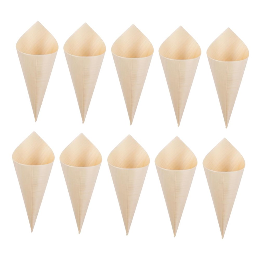 Vaguelly 150pcs Multi-function Dessert Cones Food Cones for Ice Charcuterie and Snacks Material for Parties and Events