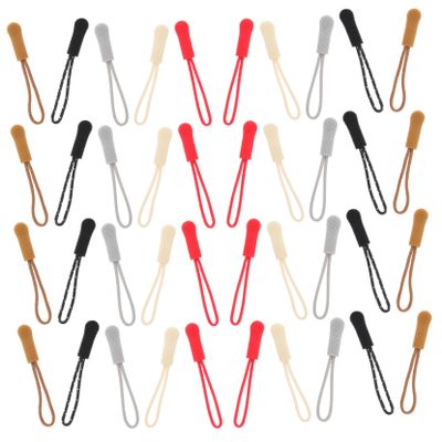 OSALADI 50PCS Removable PVC Zipper Pulls for Bags Luggage and Jackets Non-Slip Zipper Tags Comfortable to Hold for Adults and Boys and Girls for DIY Projects and Travel