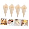 HOODANCOS Wooden Ice Cream Cones Bulk Disposable Charcuterie Cones for Daily Use view 4