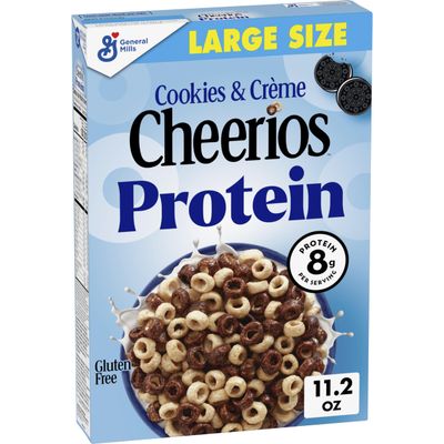 Cheerios Protein Cereal, Cookies and Crme, 8g Protein, Large Size, 11.2 oz