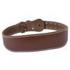 Back Support Belt Weightlifting Lumbar Brace Coffee Leather view 1