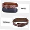Back Support Belt Weightlifting Lumbar Brace Coffee Leather view 3