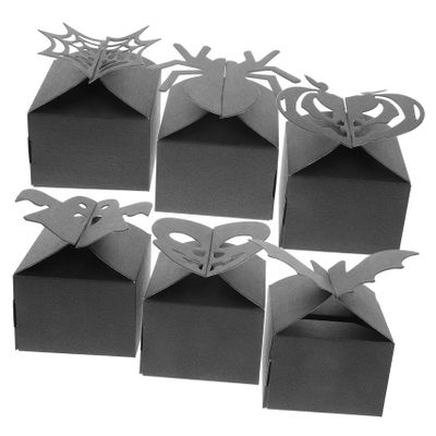 ARTIBETTER 48 Pieces Halloween Paper Candy Boxes Red Party Treat Boxes Packaging Wrapping