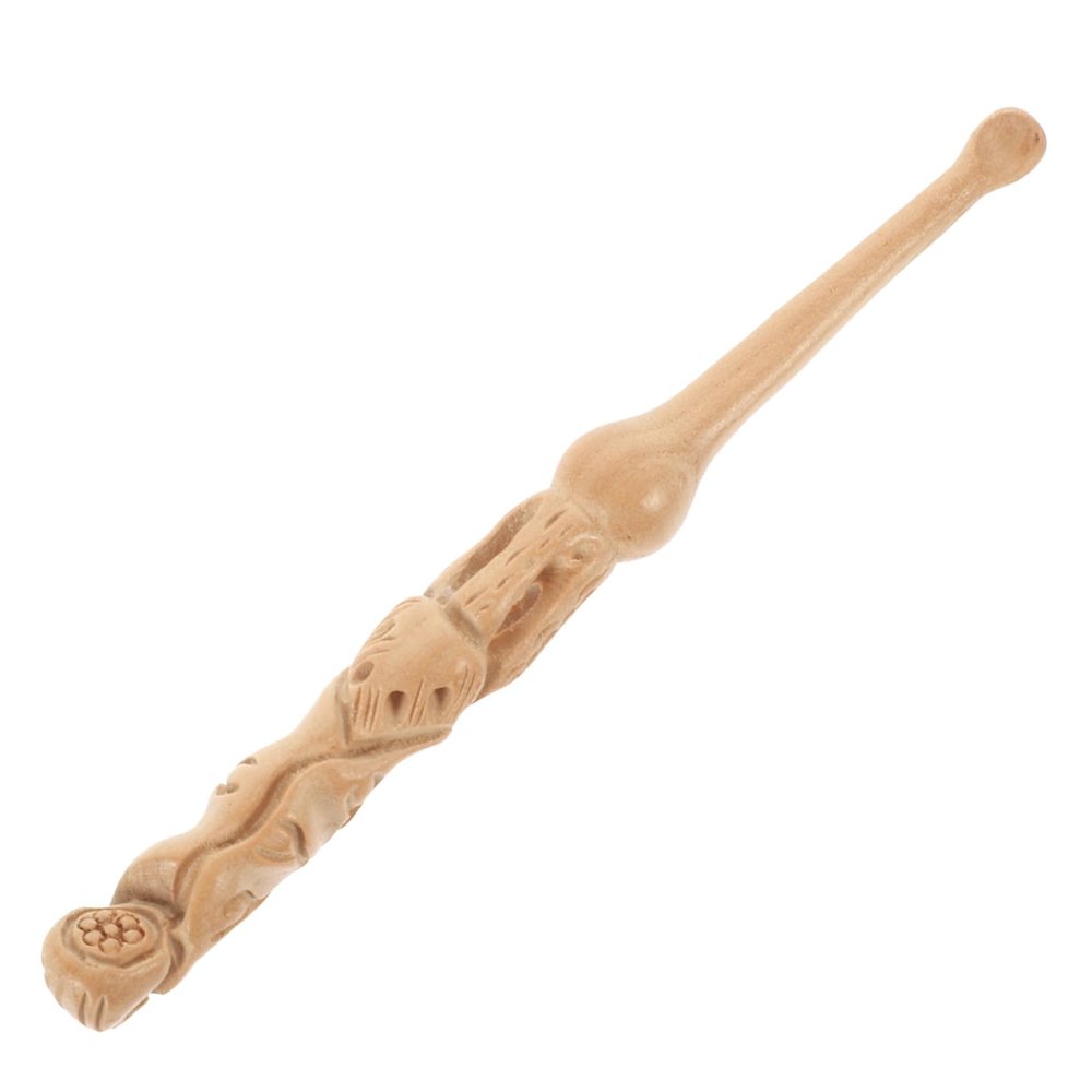 FOYTOKI Earwax Remover Tool Portable Ear Scoop Carved Peach Wood Ear Cleaner for Safe Daily Use for Gentle Cleaning
