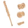 FOYTOKI Earwax Remover Tool Portable Ear Scoop Carved Peach Wood Ear Cleaner for Safe Daily Use for Gentle Cleaning view 4