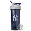 BlenderBottle Shaker Bottle Pro Series Perfect for Protein Shakes and Pre Workout, 28-Ounce, Grey/Blue (New York Yankees) view 1