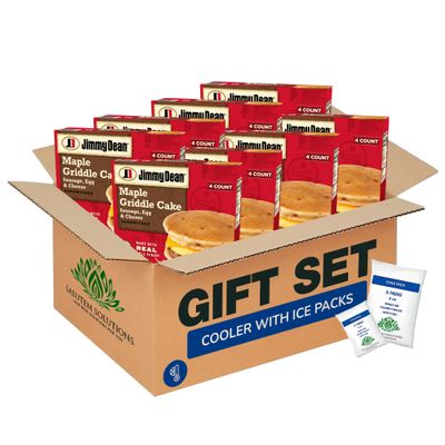 Salutem Vita Egg and Cheese Maple Griddle Cake Sandwich Breakfast Delight, Gift Set: 1,2 lbs Pack of 8