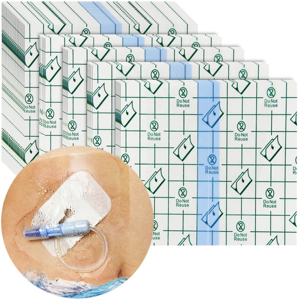 12"x13.7" Waterproof Dialysis Catheter Shower Cover Chest Port Shield Protector for Central Line G Feeding Tubes Transparent Wound Dressing, Pack of 14