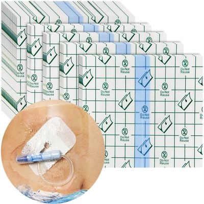 10.2"x10.2" Waterproof Dialysis Catheter Shower Cover Chest Port Shield Protector for Central Line G Feeding Tubes Transparent Wound Dressing, Pack of 25